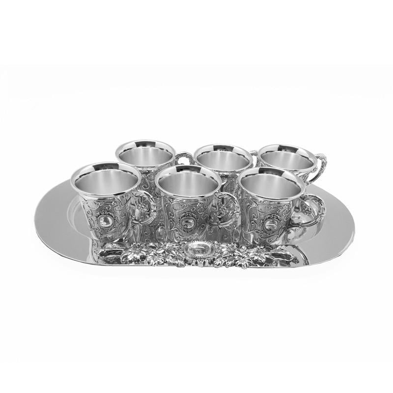 Набір чашок на підносі Фурор 6 шт. 16х30 см (466-1330)