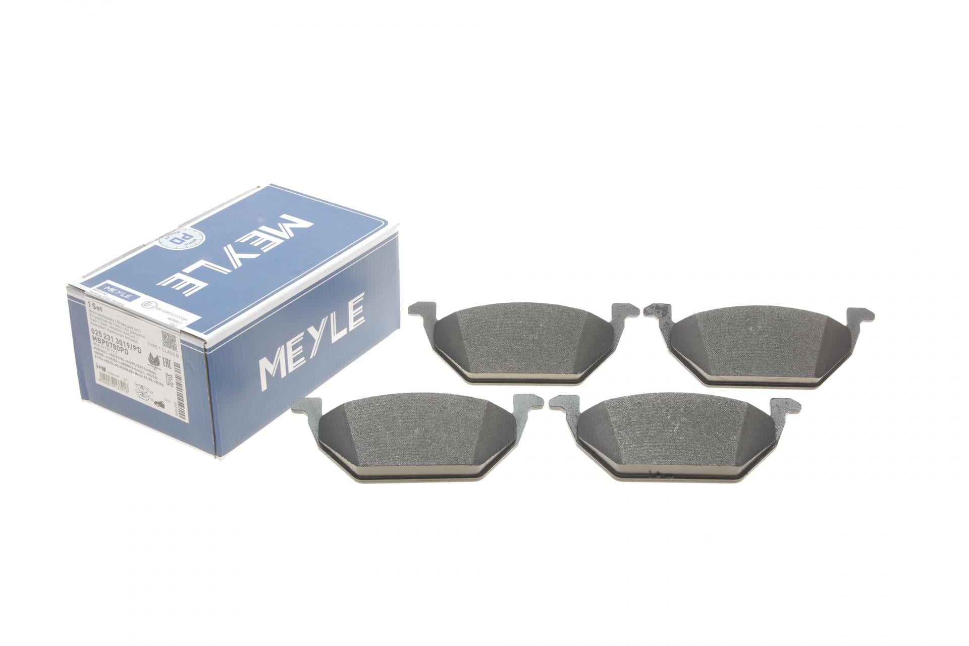 Колодки тормозные передние Meyle 025 231 3019/PD VW Caddy 03- ушки вверх