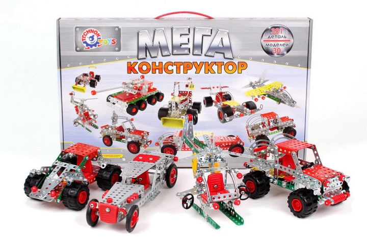 Конструктор металлический Technok Metal Construction Set Мегауниверсал 381 дет. (2440909284)