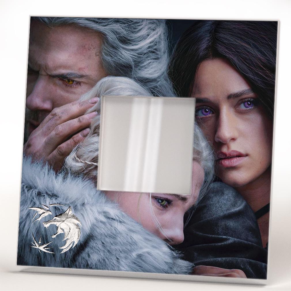 Зеркало декоративное с фото "Ведьмак" 260х260 мм (M04321)
