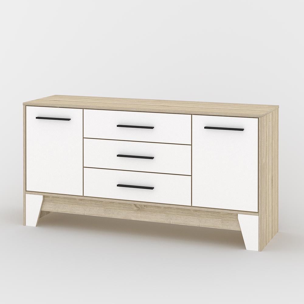 Комод Тіса-меблі Комод-103 152,4x77,6x40 см Дуб сонома/Білий