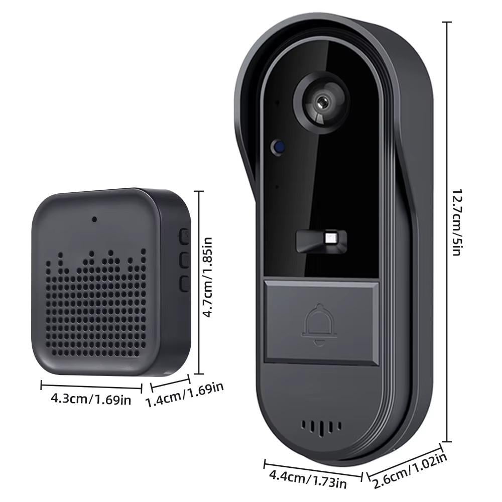 Відеодомофон бездротовий RIAS Smart Doorbell M9 Tuya APP Wi-Fi Black (3_05656) - фото 4