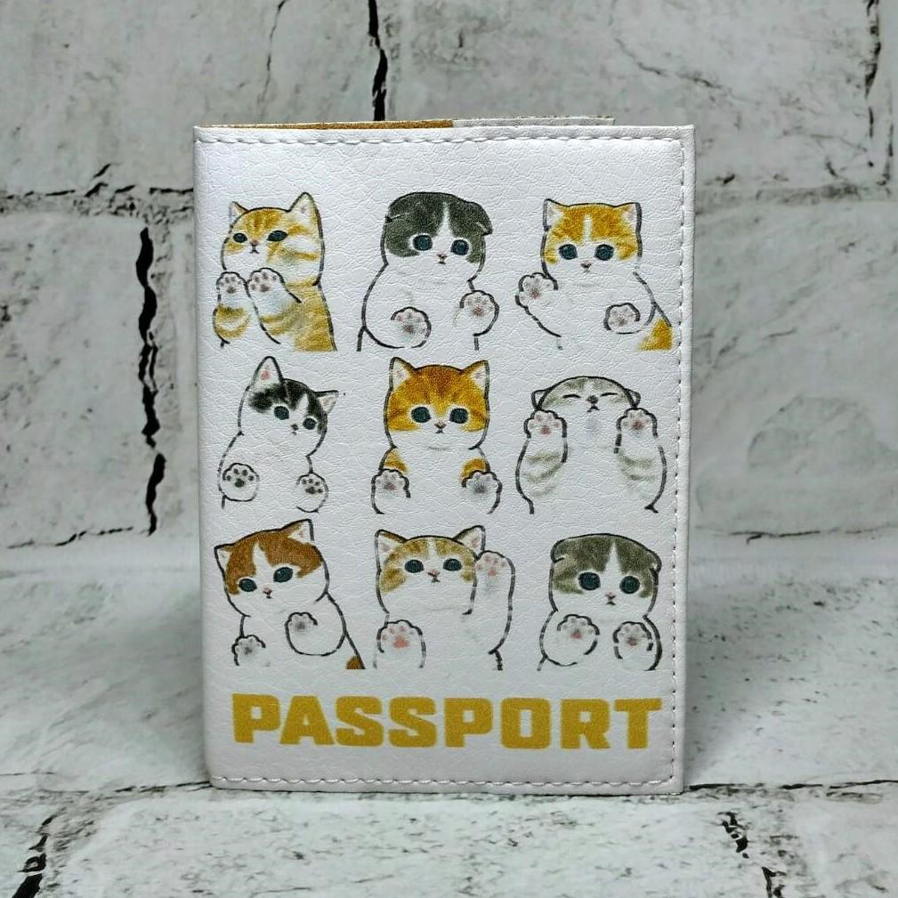 Обложка для паспорта Котики экокожа 9,5х13,5 см (271)