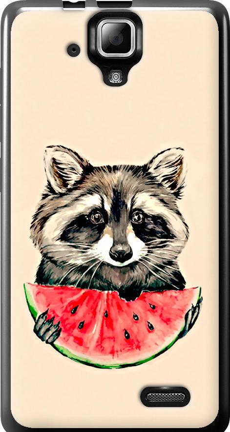 Чехол на Lenovo A536 Енотик с арбузом (4605u-149-42517)