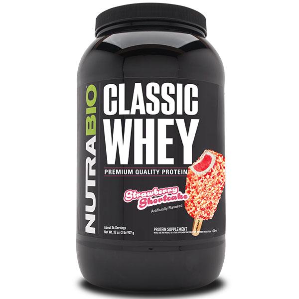 Протеин NutraBio Classic Whey Protein 907 г 26 порций Strawberry Shortcake (000027175)