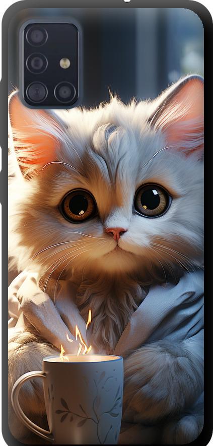Чехол на Samsung Galaxy A51 2020 A515F White cat (5646b-1827-42517)