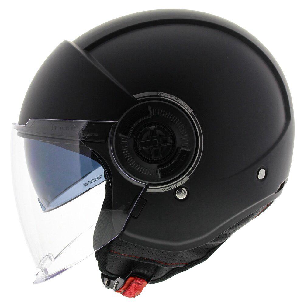 Мотошлем MT HELMETS VIALE SV Solid S Matt Black (23287) - фото 3