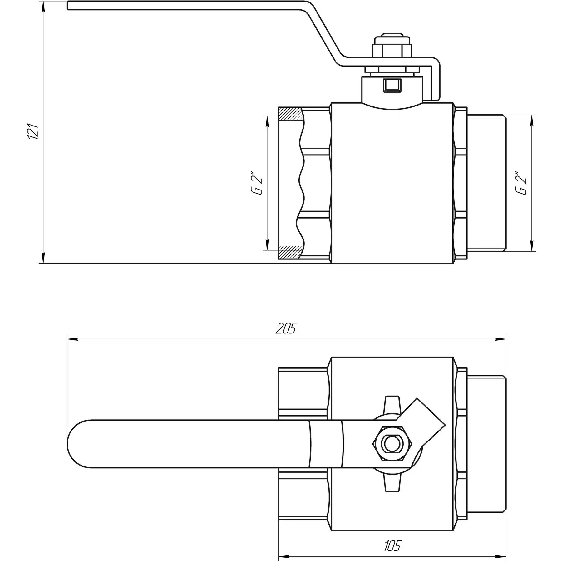 Кран кульовий прямий Q Professional QP152 2" ЗВ КР PN40 (GSR-000013982) - фото 4