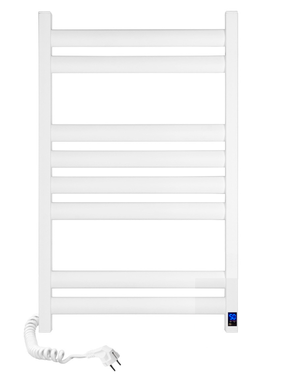 Полотенцесушитель электрический NAVIN Ellipse Sensor с таймером шнур слева 500х800 мм Белый