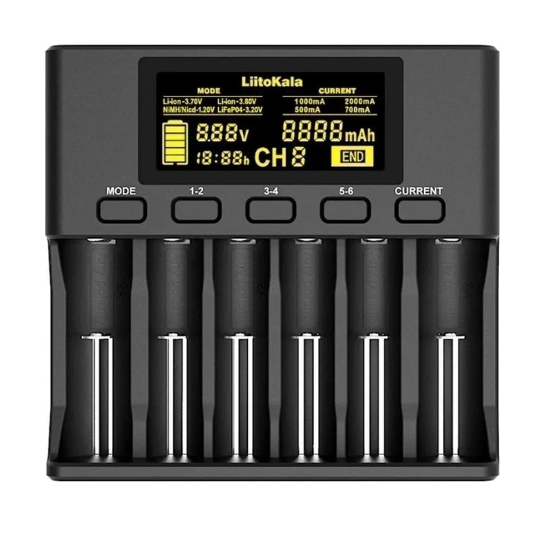Зарядное устройство для аккумуляторов Liitokala Lii-S6/(Li-Ion LiFePO4 NiCd NiMH с блоком питания (718523) Зарядное устройство для аккумуляторов Liitokala Lii-S6/(Li-Ion LiFePO4 NiCd NiMH с блоком питания (718523)