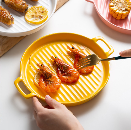 Блюдо с рифленым дном круглое 6743 22 см Желтый (4356280) - фото 3 Блюдо с рифленым дном круглое 6743 22 см Желтый (4356280) - фото 3