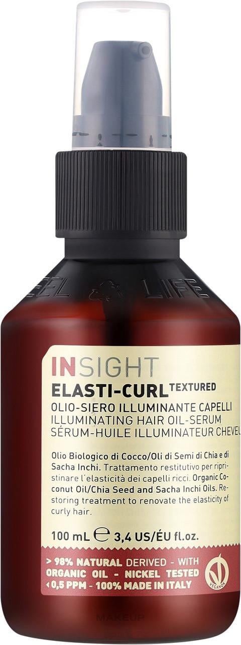 Сыворотка для питания вьющихся волос Insight Elasti-Curl Textured Illuminating Hair Oil-Serum 100 мл Сыворотка для питания вьющихся волос Insight Elasti-Curl Textured Illuminating Hair Oil-Serum 100 мл