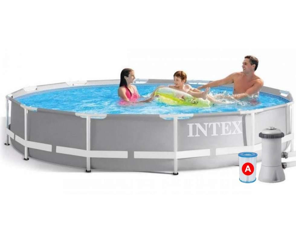 Бассейн каркасный Intex 26712 NP 366х76 см 6503 л с насосом 2006 л/г (26086709)