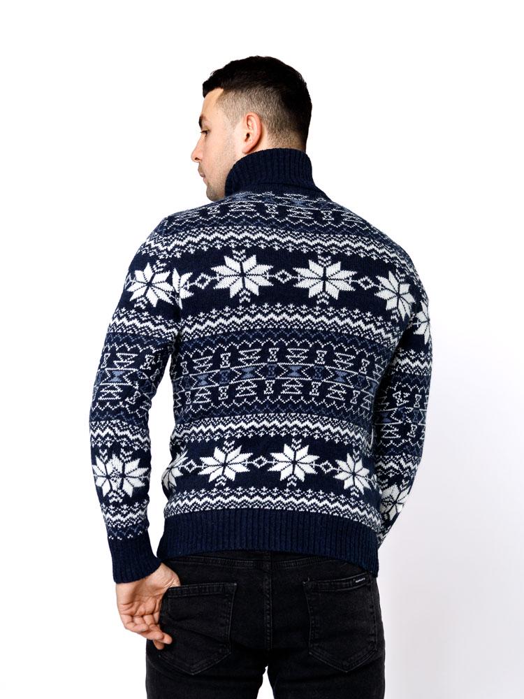 Светр чоловічий ЦБ-00233279 р. 46 Темно-синій (SKT000941166) - фото 4 Светр чоловічий ЦБ-00233279 р. 46 Темно-синій (SKT000941166) - фото 4