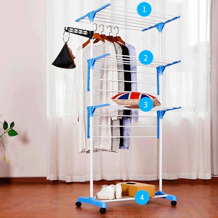 Сушарка для білизни Garment Rack With Wheels складана - фото 2