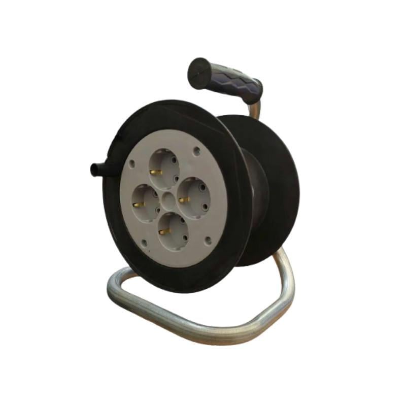 Удлинитель на катушке Neomax без провода 4 гнезда Ø250мм с заземлением (NX611400)