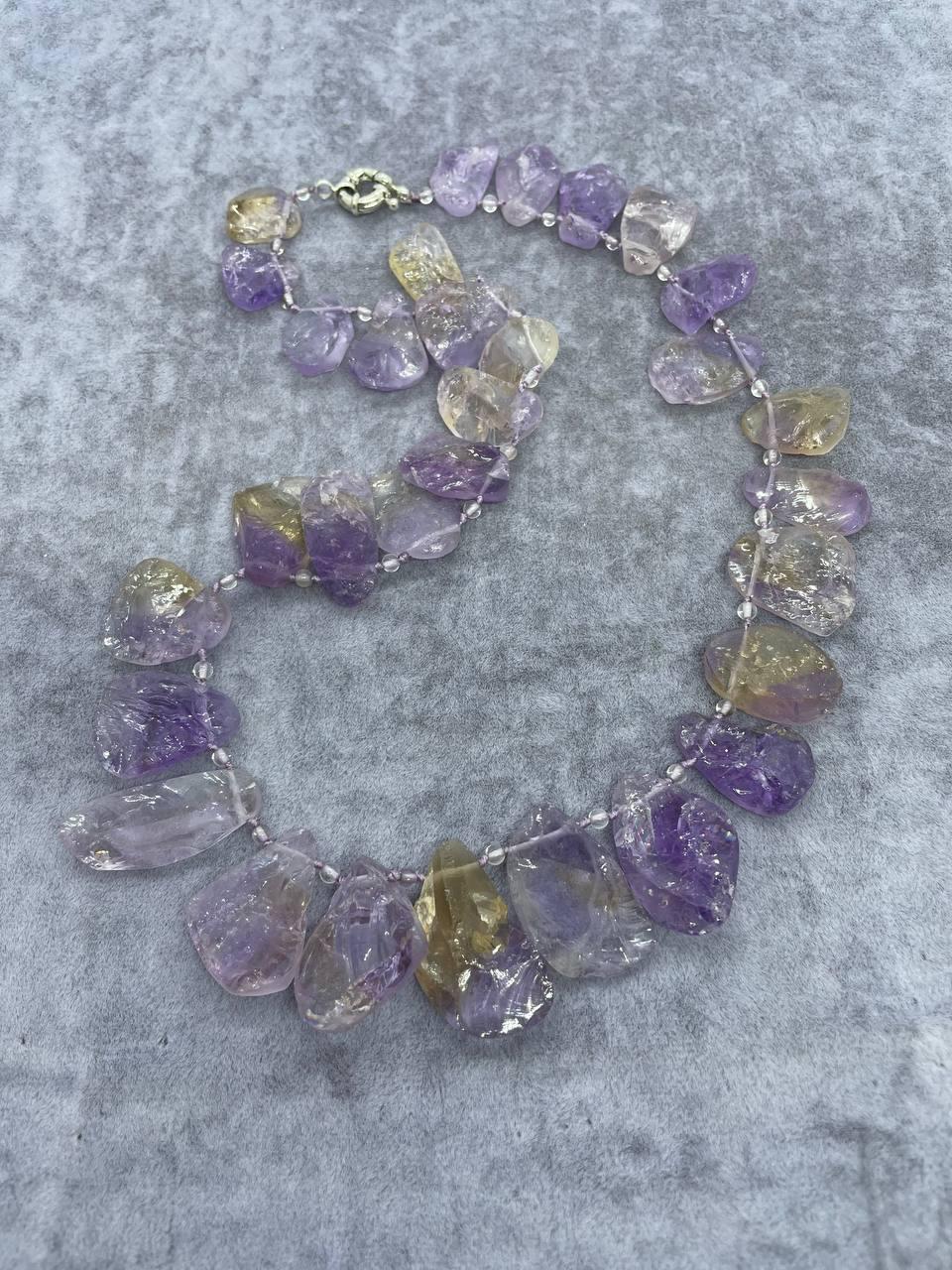 Бусы аметрин 45 см Фиолетовый (716)