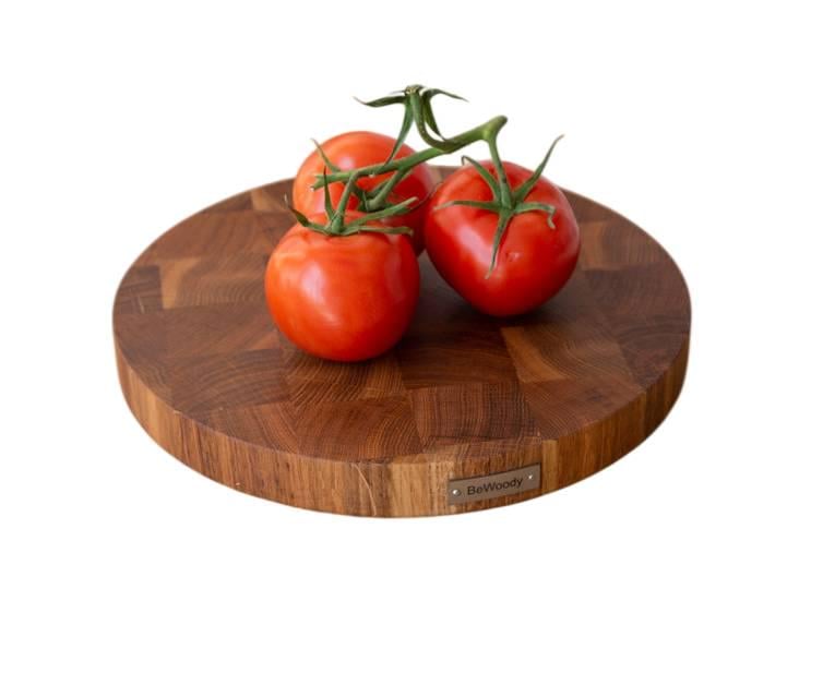 Доска разделочная круглая BVD15 деревянная из дуба диаметром 30 см (1053)