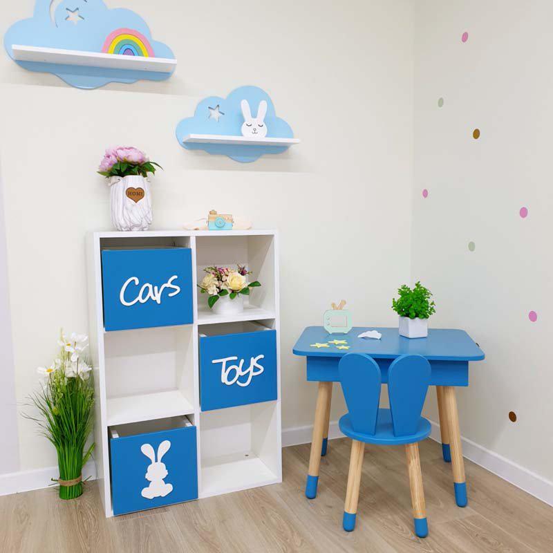 Стеллаж для игрушек и книг на 6 ячеек Gap ST6 2 White/Blue