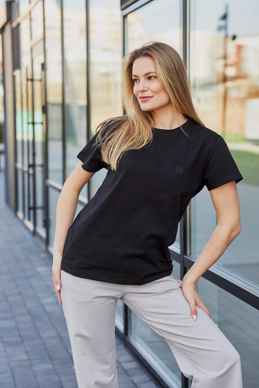 Футболка женская М178 L Черный (901-1-62)