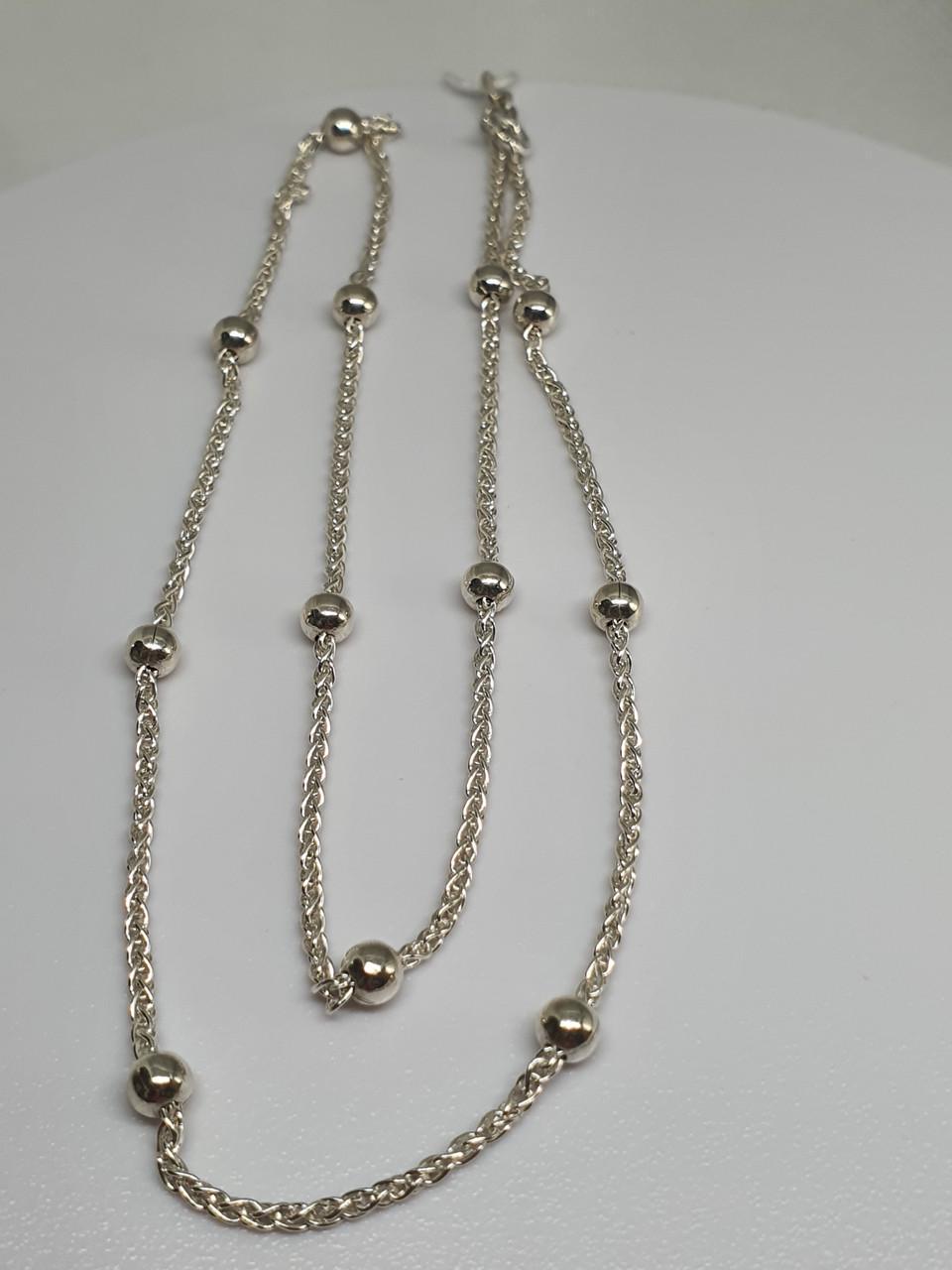 Цепочка Серебряная с шариками 45 см 925 проба (26943703)