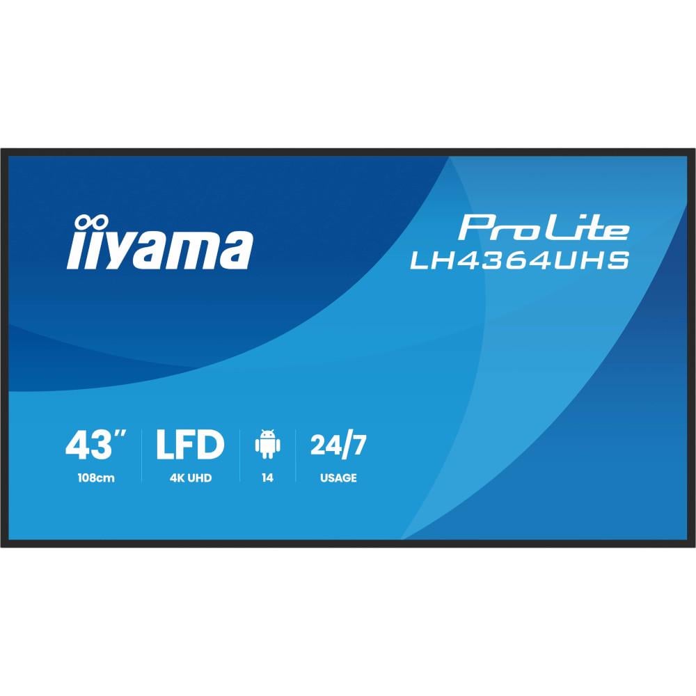 Дисплей информационный Iiyama ProLite LH4364UHS-B1AG Black (30359740)