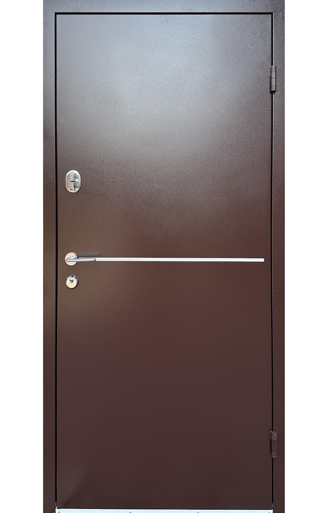 Дверь входная улица Redfort Блейд ПВХ-02 860х2040 мм RAL 8017