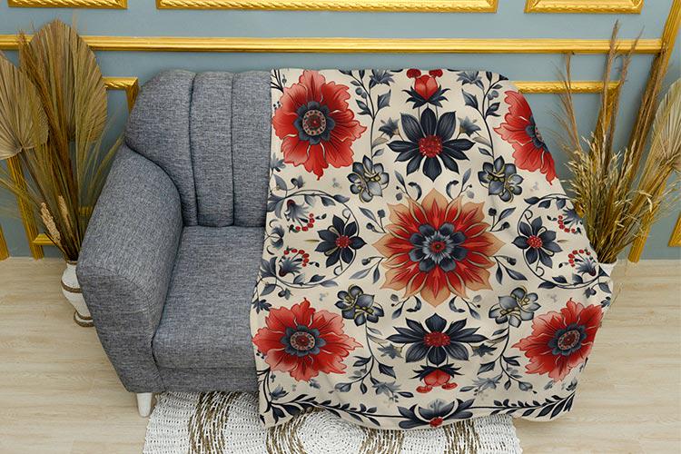 Плед Floral pattern плюш однослойный 135х150 см (114257)