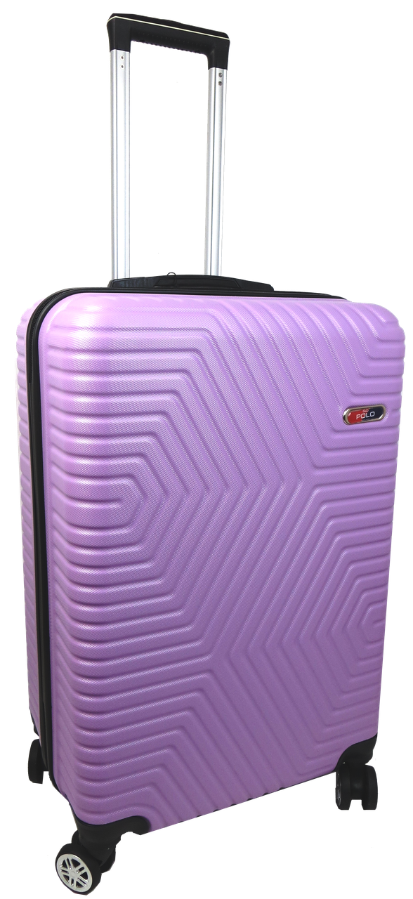 Чемодан на колесах средний GD Polo пластиковый 70 л Сиреневый