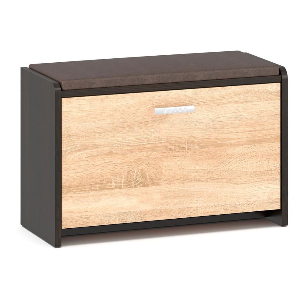 Тумба для обуви Mebel Service Комфорт-2 69,6х29,6х45,2 см Дуб сомоа/Венге темний (23536172)