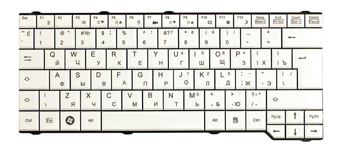 Клавиатура для ноутбука Fujitsu Amilo SA3650 вертикальный Enter White Клавиатура для ноутбука Fujitsu Amilo SA3650 вертикальный Enter White