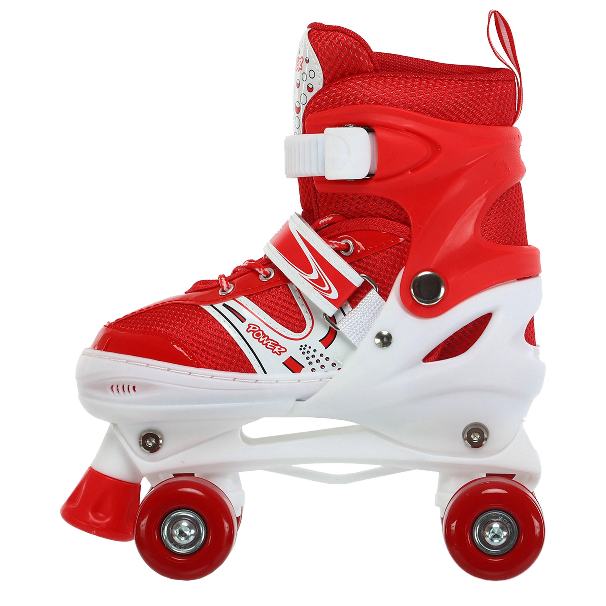 Ролики квады раздвижные Banwei SK-9454 р. 39-42 Бело-красный (SK-9454_Белый-красный_L_(39-4) - фото 3