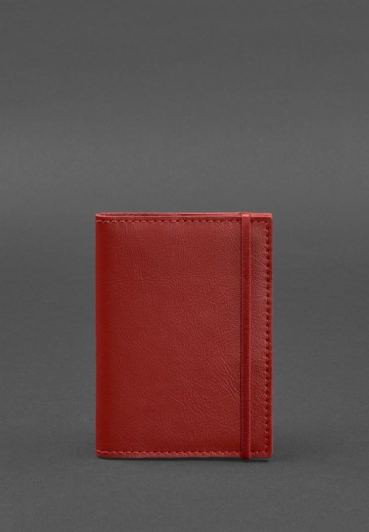 Обкладинка шкіряна для паспорта 1.0 краст Червоний (A-027215)