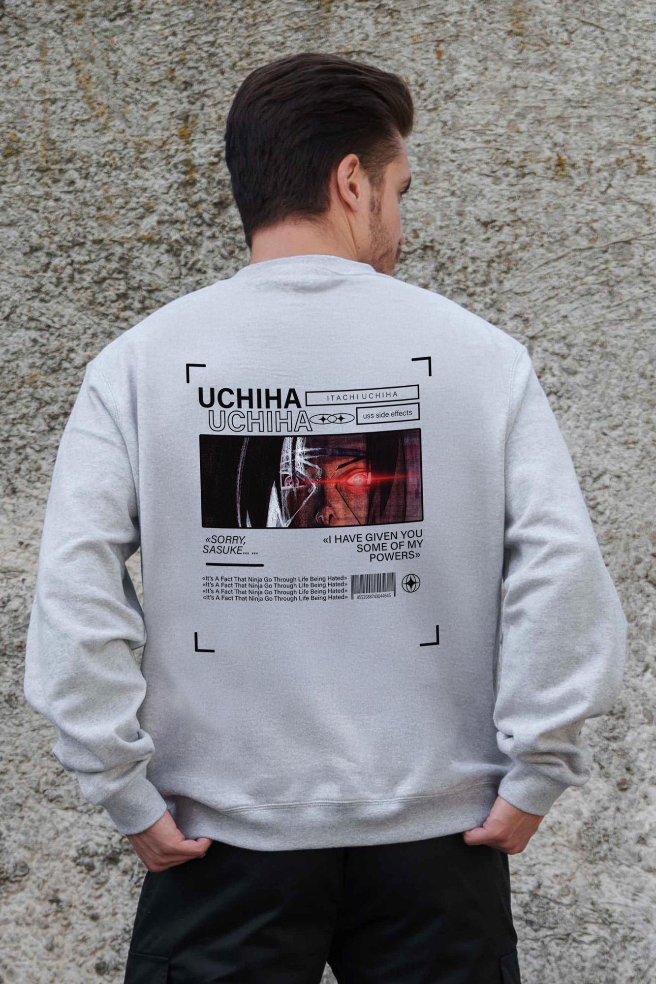Свитшот оверсайз Uchiha S/M Grey (S/M8055772)