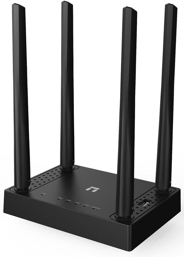 Роутер Netis N5 AC1200 Wi-Fi 802.11b/g/n/a/ac до 1200 Mb/s 2,4 GHz /5 GHz 2 LAN 10/100 Mb/s RJ45 10/100 Mb/s FE 4 внешние несъемные антенны USB 2.0