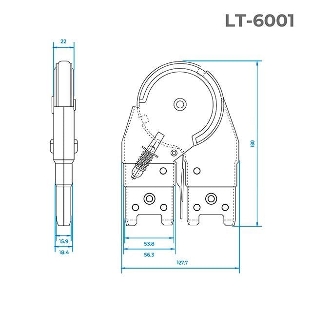 Механізм шарнірний Intertool для драбин LT-0028/LT-0029/LT-0030 TOP HINGE (LT-6001) - фото 2 Механізм шарнірний Intertool для драбин LT-0028/LT-0029/LT-0030 TOP HINGE (LT-6001) - фото 2