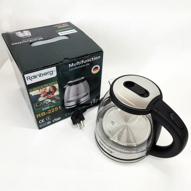 Электрочайник Rainberg RB-2251 1 л Черный (GR-04555) - фото 3