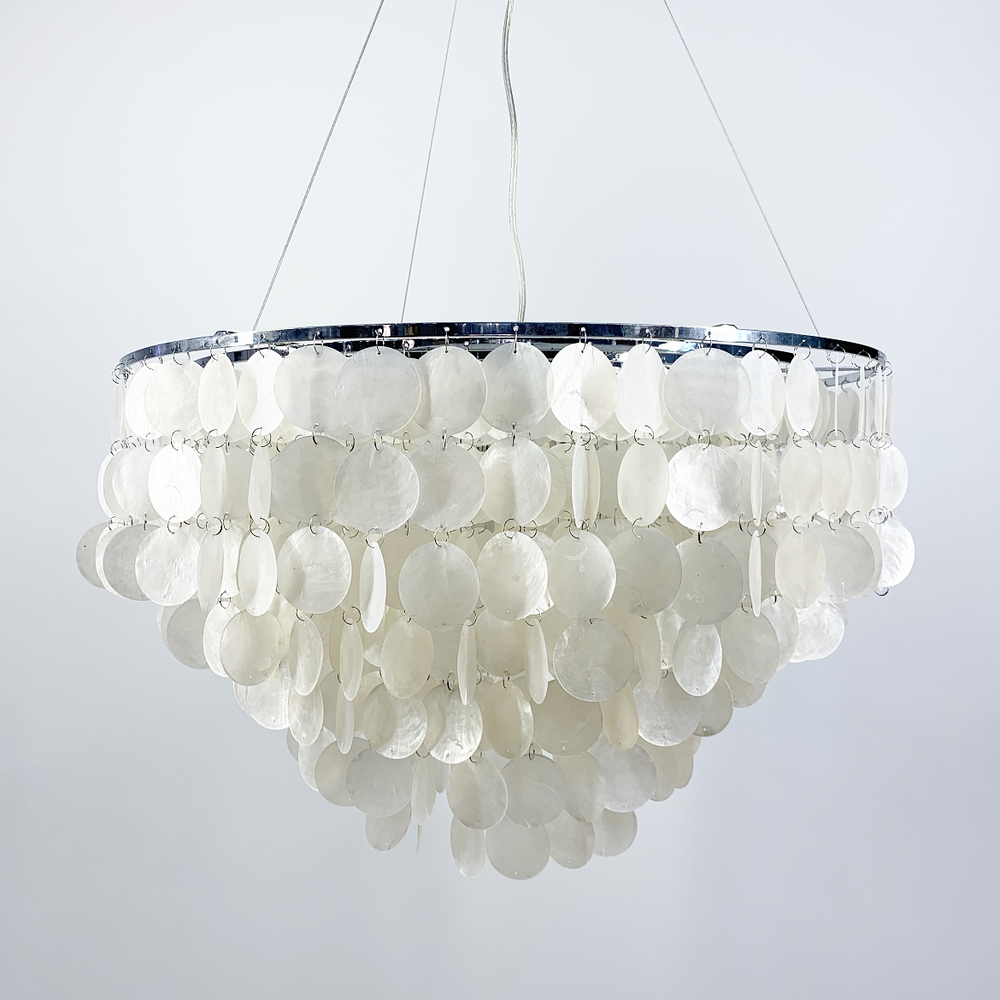 Люстра підвісна Athelia Ø50 см Chrome (D 8598 CH+Shell) - фото 2