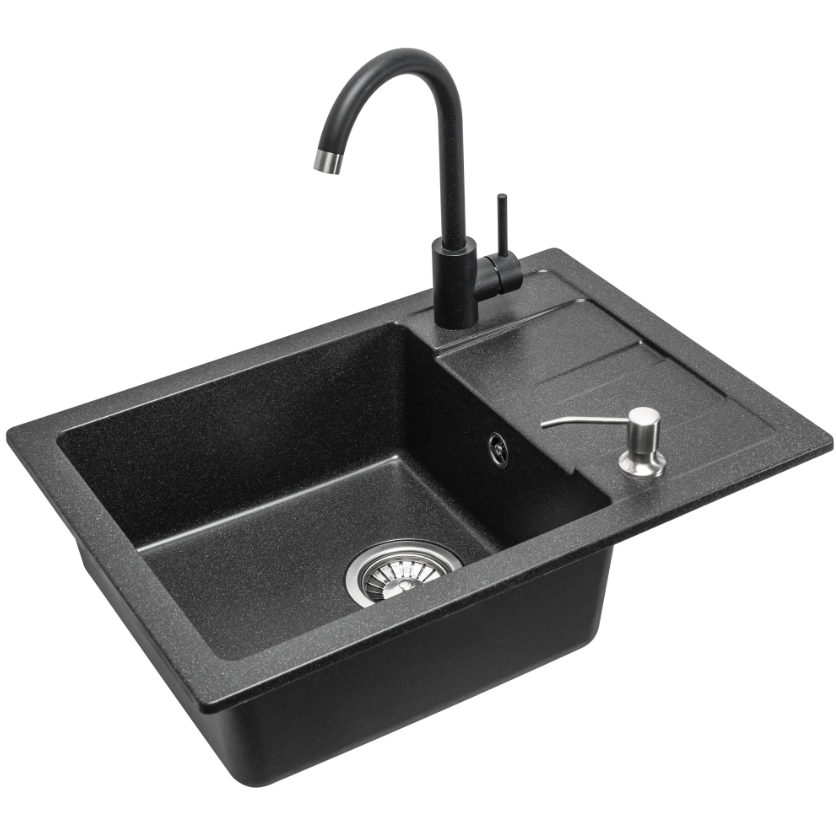 Мийка для кухні Rea NILS набір 5в1 Black (2827588272) Мийка для кухні Rea NILS набір 5в1 Black (2827588272)