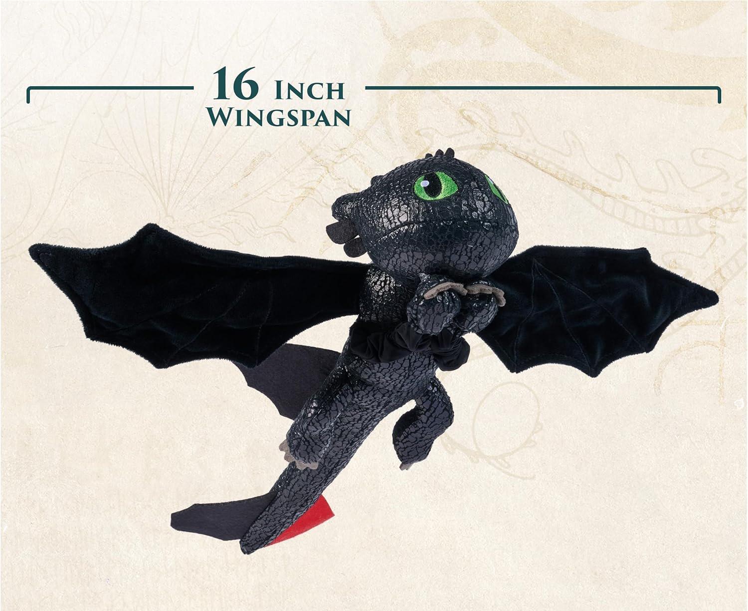Фигурка игрушечная Dreamworks Dragons How to Train Your Dragon Hug and Glide Toothless Plush Toy (636365458) - фото 7