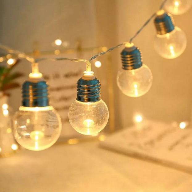 Гірлянда лампочки Ретро LED 20 ламп 7 м Білий теплий