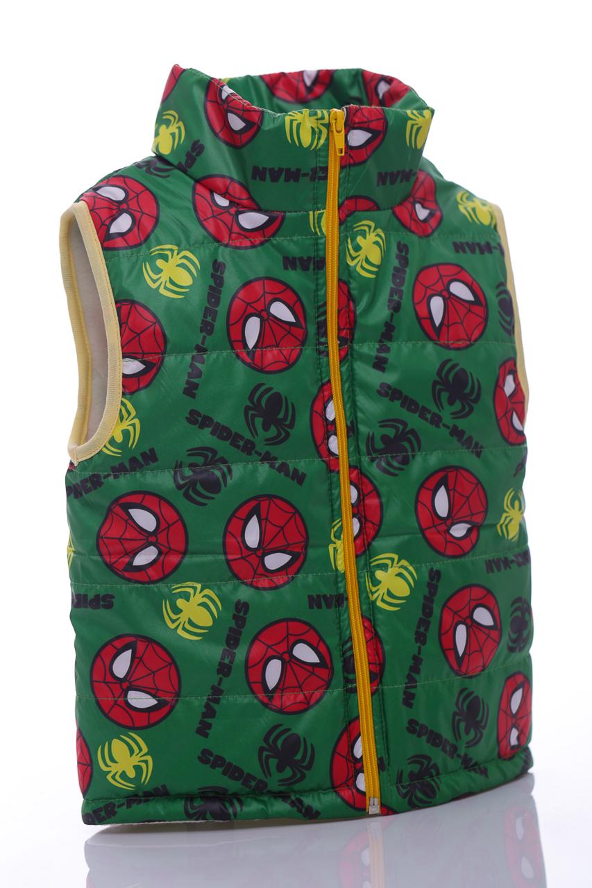 Жилетка BABYKROHA Spider Man для мальчика на флисе с принтом 104 см Зеленый (43257)