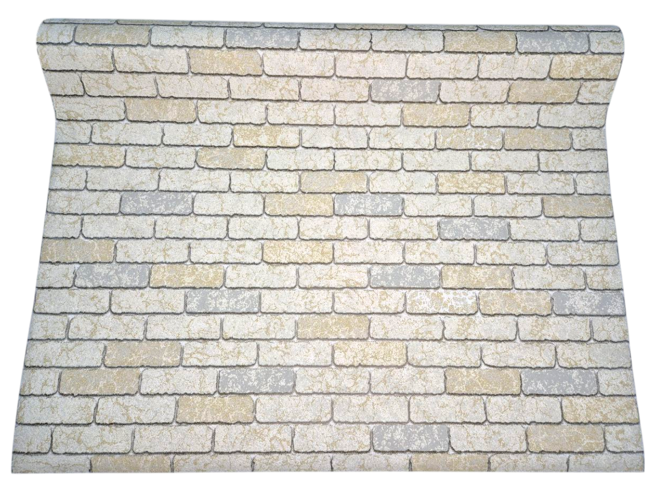 Обои виниловые Славянские обои 2086-04 под кирпич для зала/спальни/коридора/детской комнаты 10,05x1,06 м Бежевый (2524051942) - фото 6