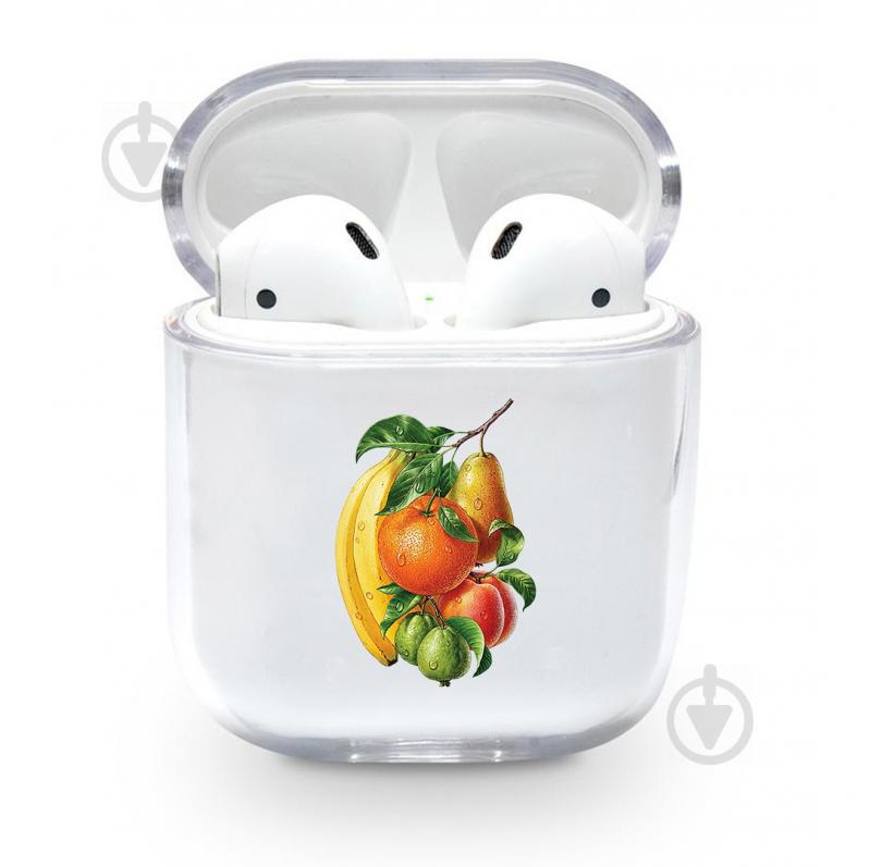 Прозрачный силиконовый чехол Apple AirPods с рисунком - Фрукты (KAP1131)