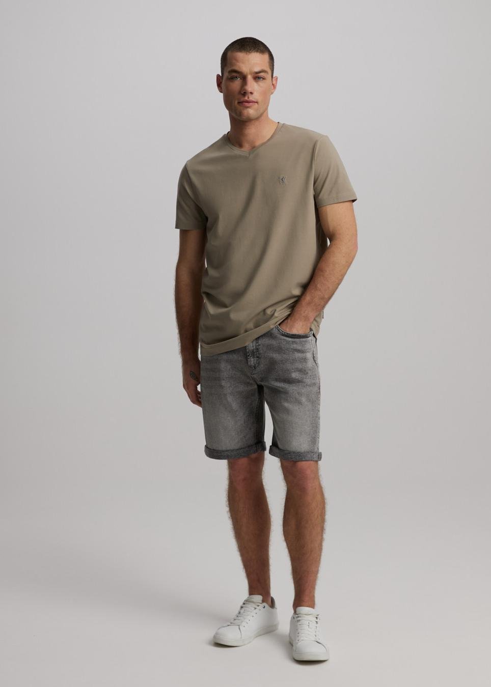 Шорти чоловічі джинсові Diverse SHELDON SH 252 р. 32 Світло-сірий (5905384107145)