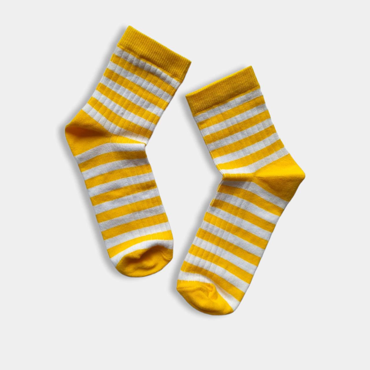 Носки детские TwinSocks р. 22-24 полоска Желтый/Белый (362)