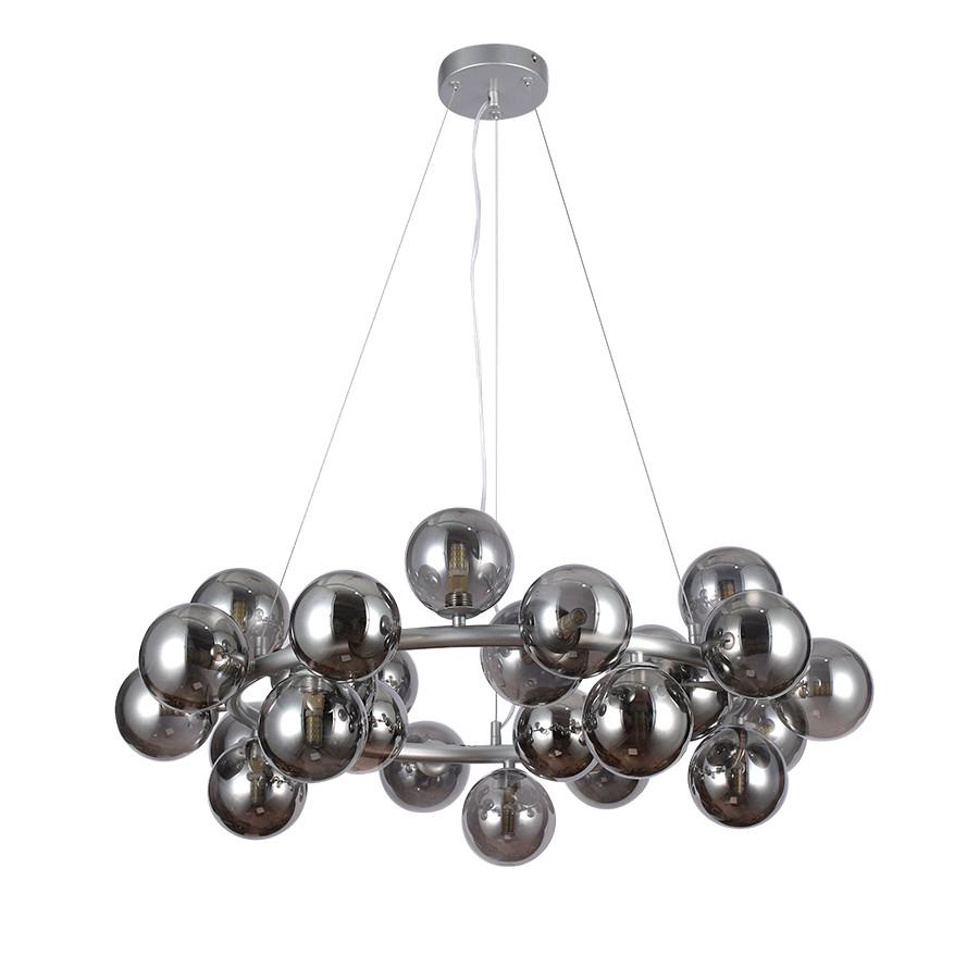 Люстра подвесная на 25 плафонов 7841019-25 GAB/BK Серебряный/Черный - фото 1