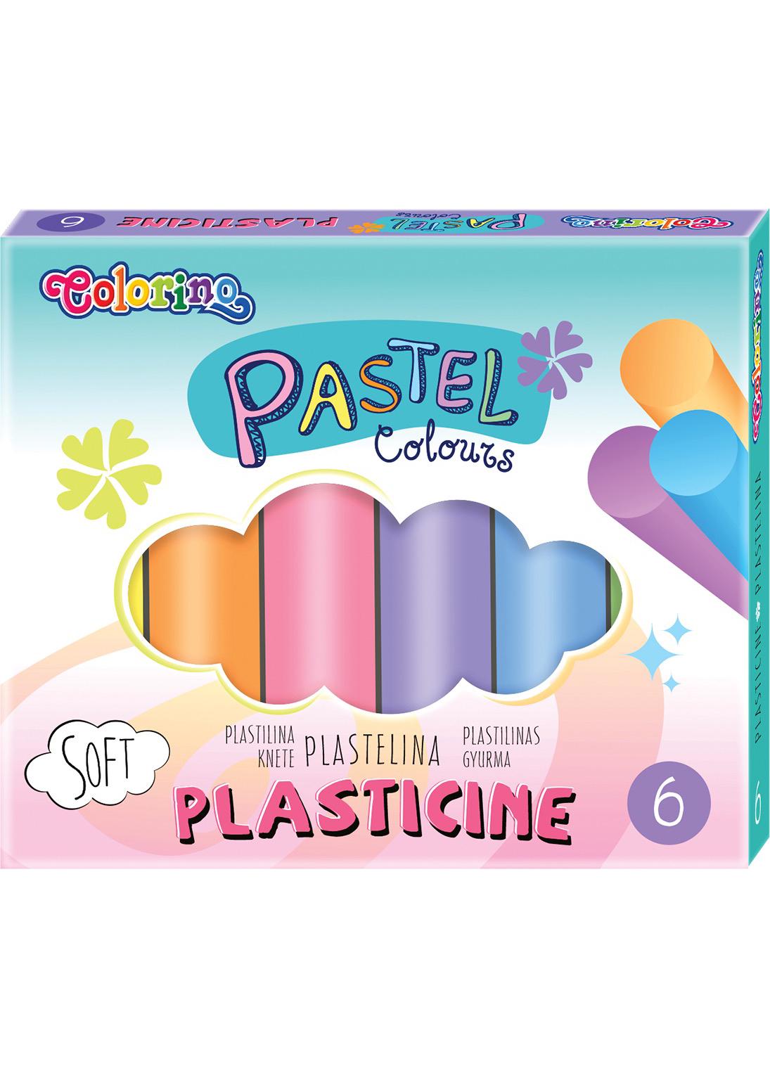 Пластилин Colorino Pastel 6 цветов 100 г (84972PTR)