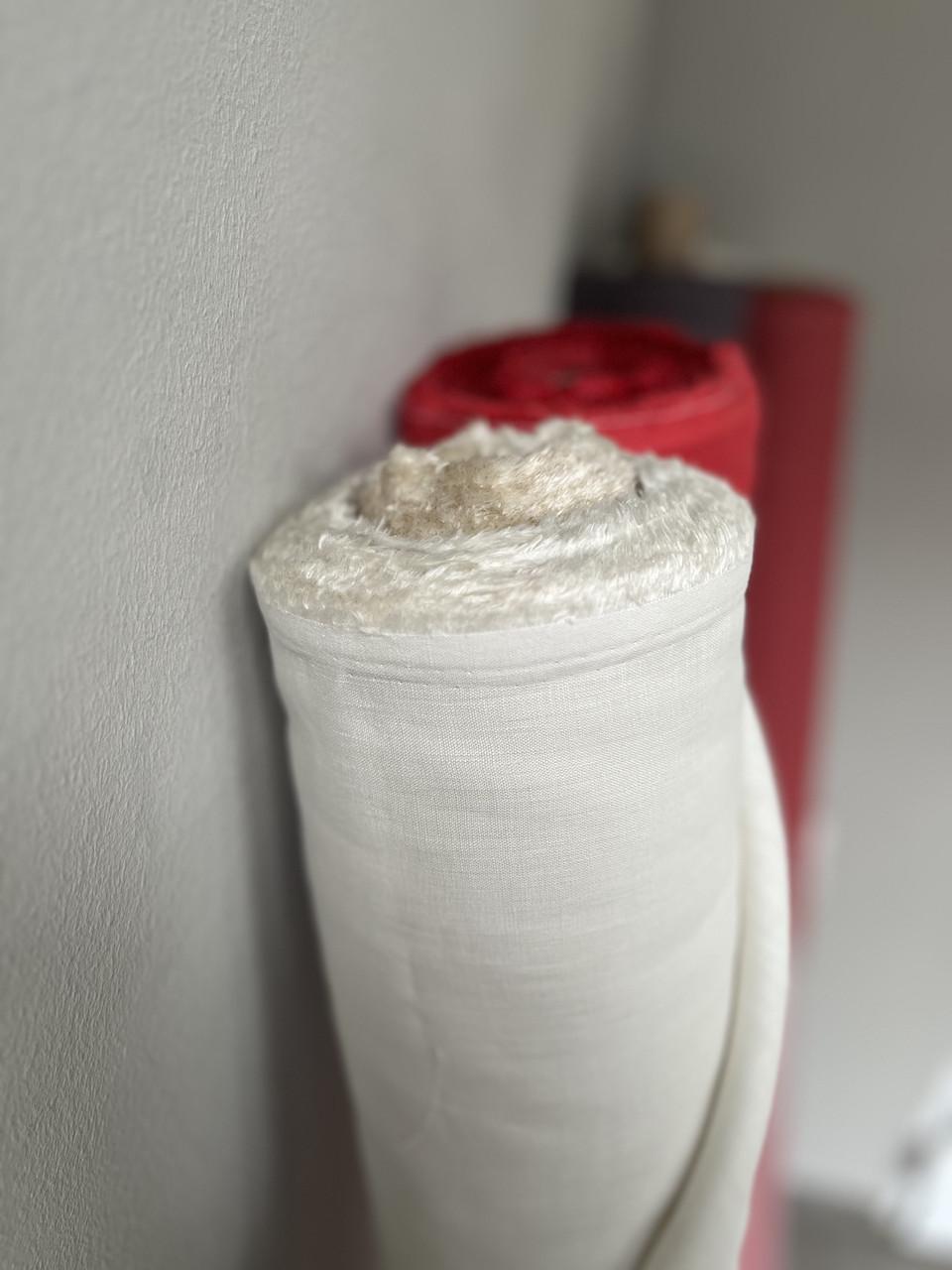 Ткань рубашечная LINEN PLUS льняная 143 см 759 Молочный - фото 4