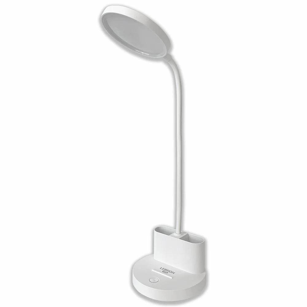 Настольная LED-лампа Lebron L-TL-L-40 Li-ion USB 5W 4100K 1200 mAh Белый (28687562)